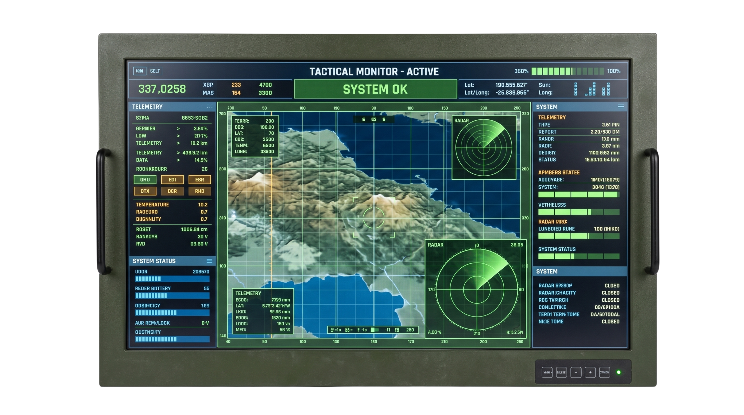 24 Inch Rugged Monitor LCD Front View