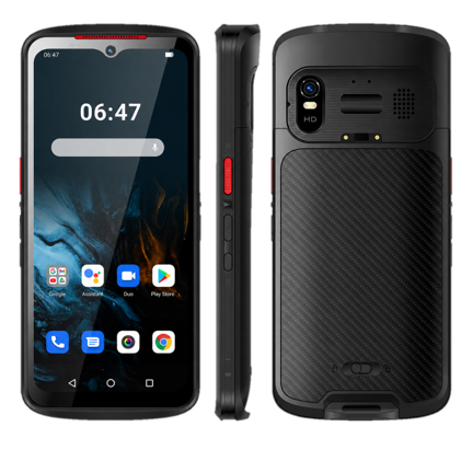 6.52 Inch Rugged Smartphone Front and Rear View