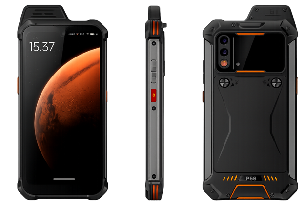 6.3 Inch Rugged Smartphone Front and Rear View